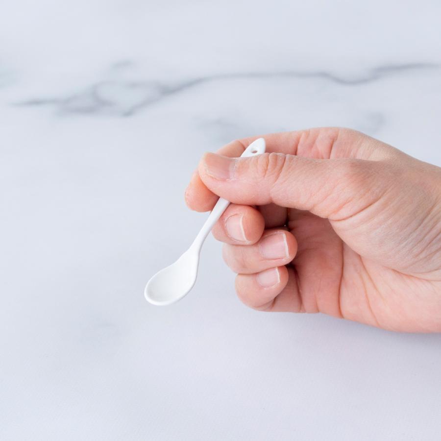 ミニカラシスプーン 薬味スプーン 琺瑯 ホーロー カトラリー Blanc