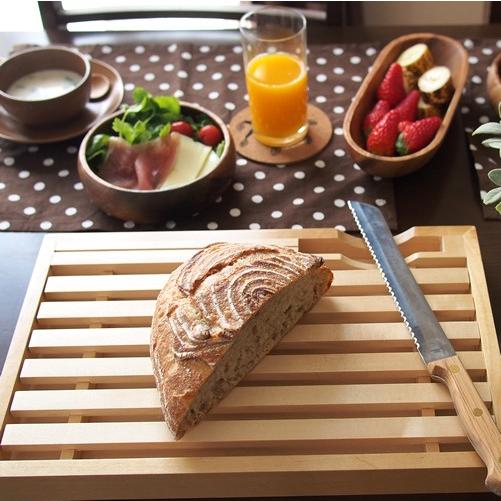 取扱終了］ブレッドボード ブレッドカッターボード 木製 ナイフセット