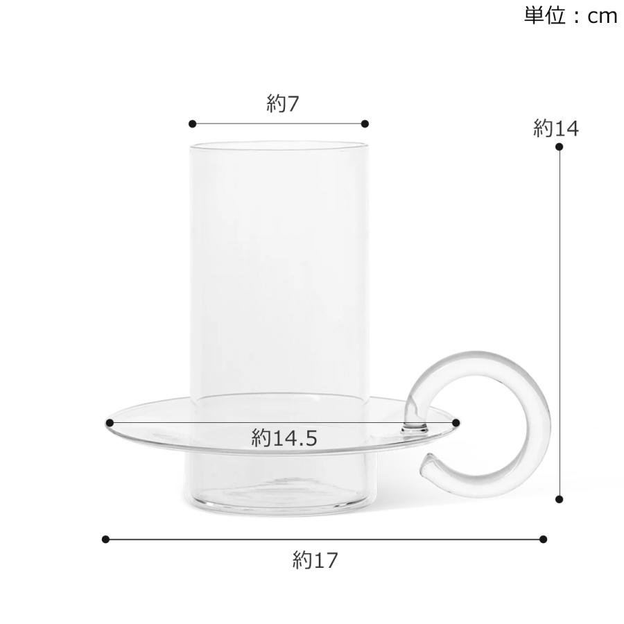Ferm Living キャンドルホルダー ガラス 北欧 キャンドル スタンド