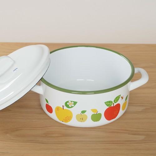 取扱終了］キャセロール 両手鍋 ホーロー 鍋 20cm IH対応 北欧 ロッタ