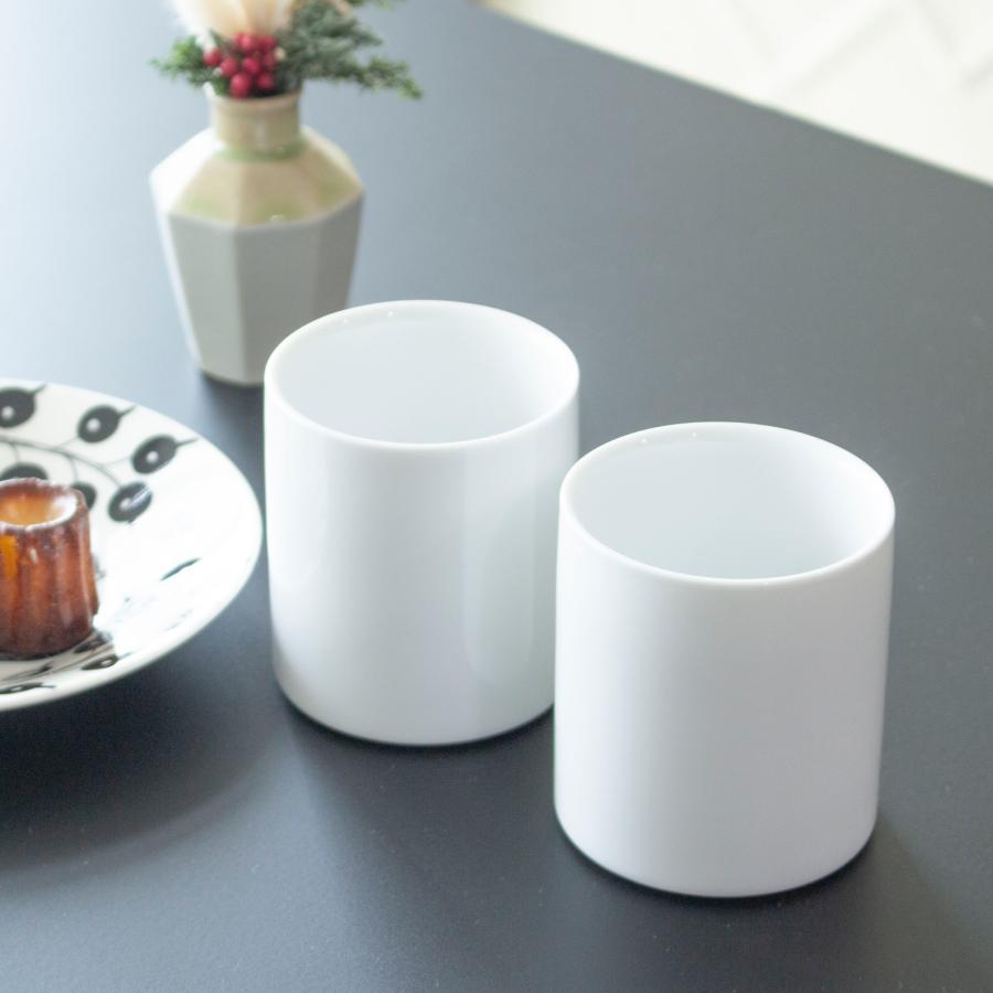 ダブルウォールカップ 2個セット おしゃれ 180ml 陶器 白磁 耐熱