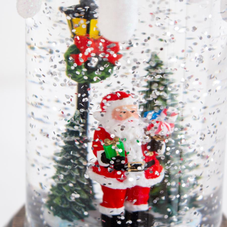 クリスマスイルミネーションサンタクロースバブル電飾飾り置物電池式