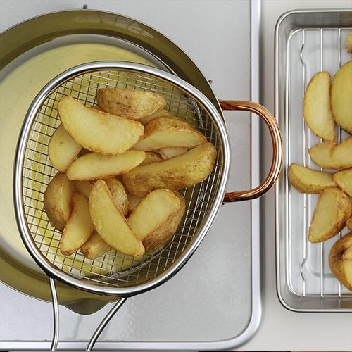 家事問屋 油きりザル 油切りざる 油きり網 メッシュ ステンレス製