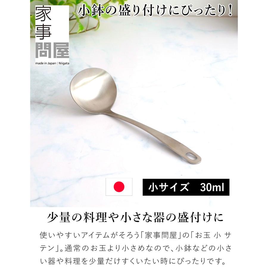 家事問屋 お玉 小 サテン 30ml 21.8cm おたま レードル ミニレードル