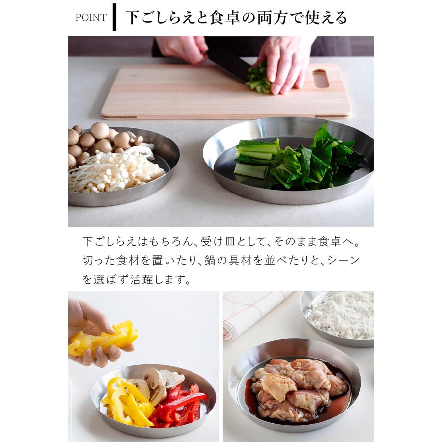 家事問屋 まる型トレー19 ステンレス プレート 皿 日本製 made in