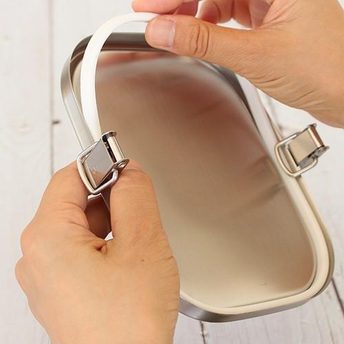 弁当箱 ステンレス 工房アイザワ 角型ランチボックス 360ml 小 一段 子供 保温庫対応 汁漏れ防止 シンプル 日本製|favoritestyle|09