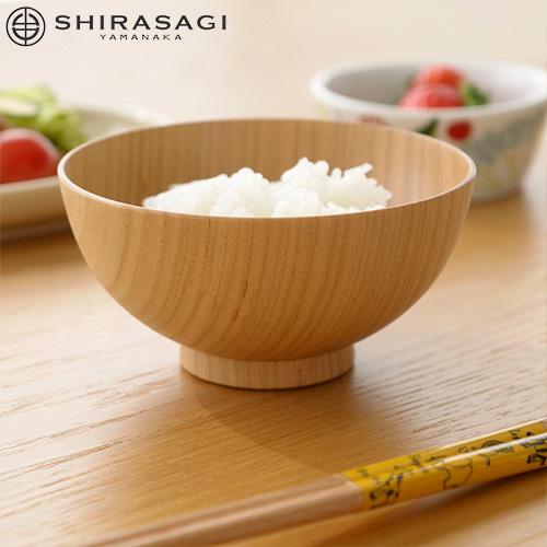 SHIRASAGI 子ども飯椀 ナチュラル さくら 子供用 お茶碗 日本製 天然木 白鷺木工