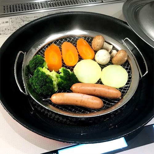 家事問屋 蒸しかご ステンレス製 ステンレス 蒸し器 フライパン 蒸し料理 日本製 made in Japan 41884 | 家事問屋