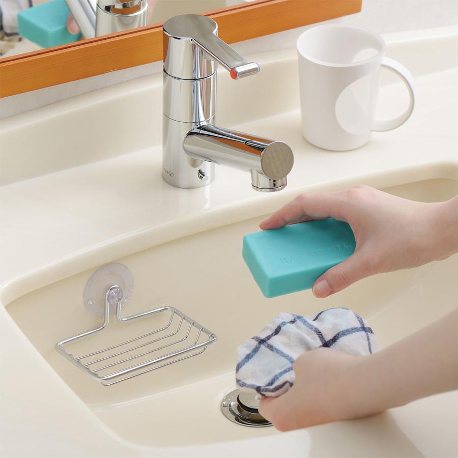 家事問屋 せっけん置き 吸盤 ソープディッシュ 石鹸置き ソープトレー