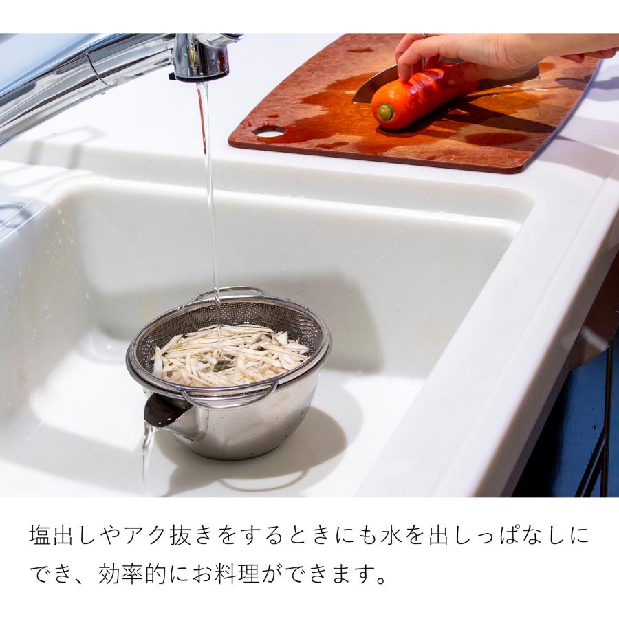 家事問屋 横口ボウルザルセット15 小 680ml ステンレス ボウル ザル