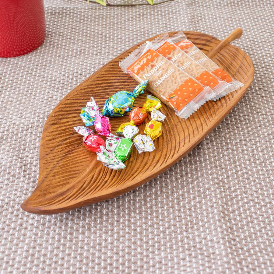 チークリーフプレート M ウッドコレクション Wood Collection 木 木製
