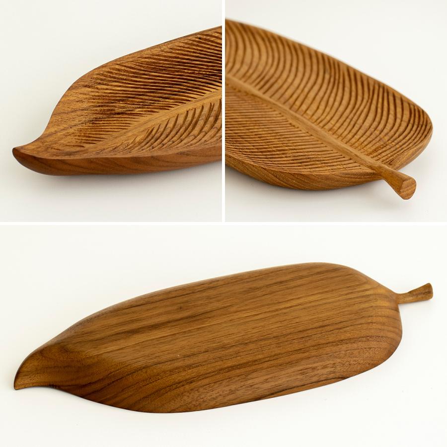 チークリーフプレート M ウッドコレクション Wood Collection 木 木製