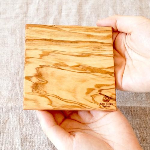 Arte Legno コースター 木製 オリーブ 4枚セット アルテレニョ