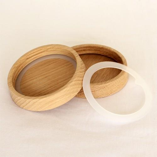 ROSENDAHL COPENHAGEN ローゼンダール キャニスター ガラス 木 蓋 保存