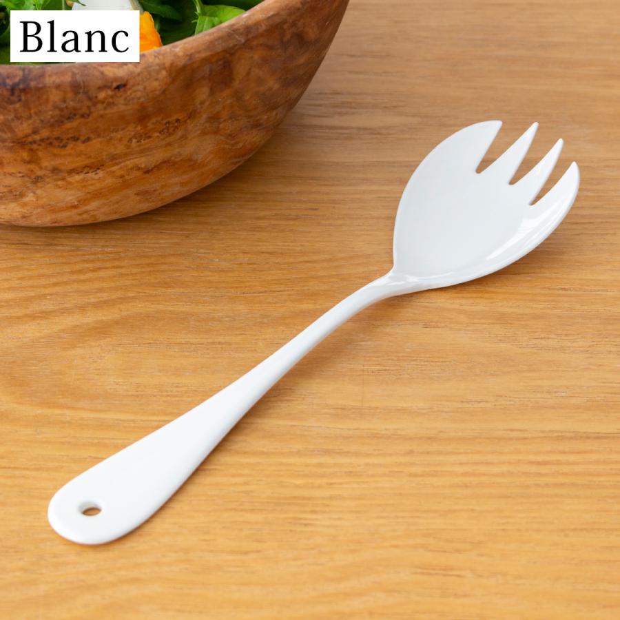 サラダフォーク サラダサーバー 琺瑯 ホーロー カトラリー Blanc
