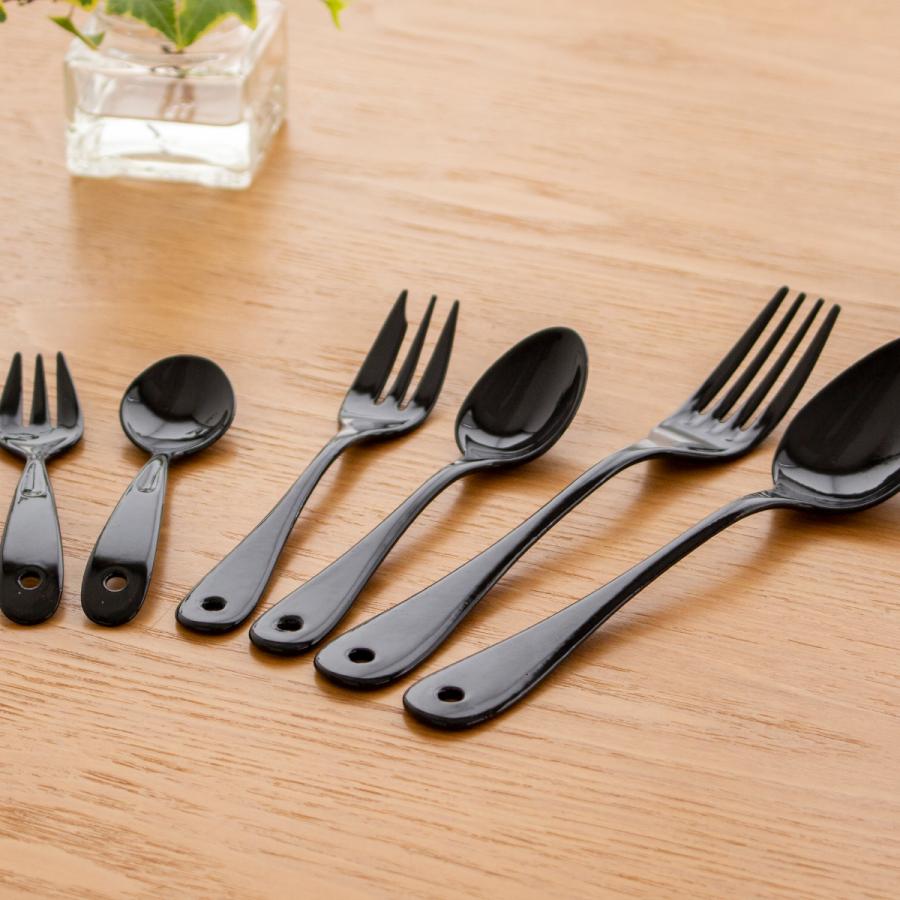 12/25はポイント10倍／ ケーキフォーク 琺瑯 ホーロー カトラリー Noir