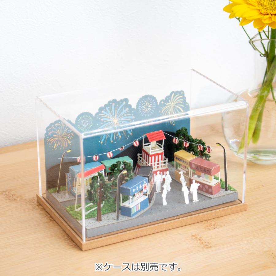 ペーパークラフトキット 日本の四季 夏の花火大会 ミニチュアキット 紙