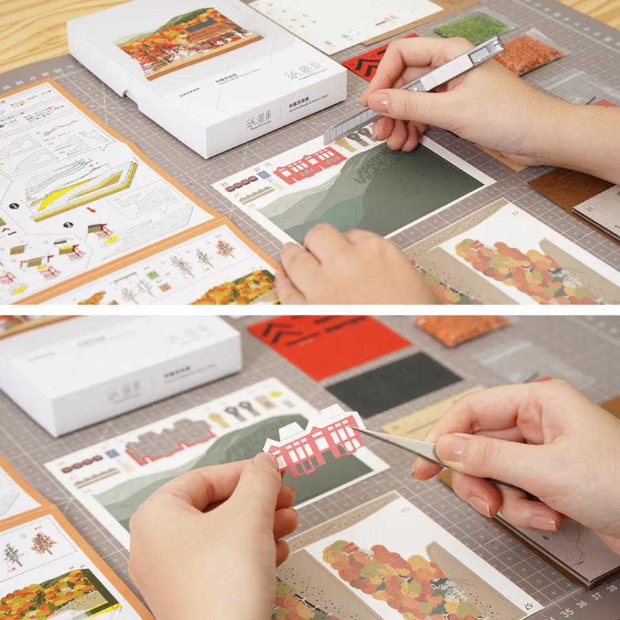 2/27-3/1はP10倍／ ペーパークラフトキット アクリルケース付き 日本の