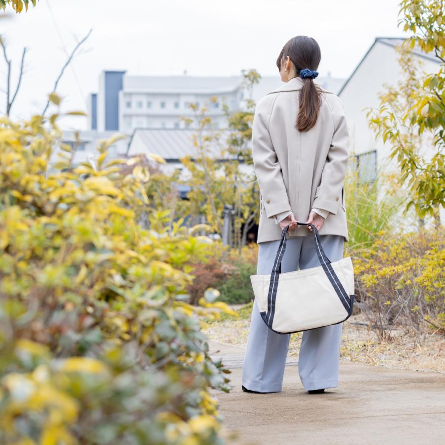 ＼5/22-25はポイント10倍／ corale コラーレ トートバッグ レディース 帆布 × セルビッチ 赤耳 デニム 日本製 A4 横型 肩掛け ファスナー付き 大きめの画像