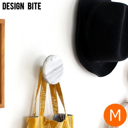 壁掛け フック ウォールフック M マーブル 大理石 ウォールハンガー 壁掛けハンガー 丸 壁掛け収納 収納 服 DESIGN BITE | 