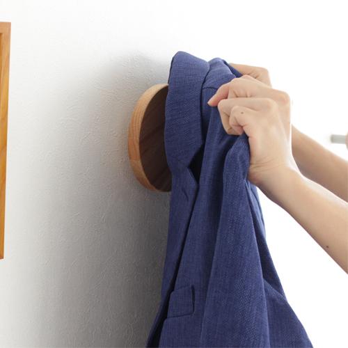 ＼11/15・16はポイント10倍／ 壁掛け フック ウォールフック L オーク 木製 ウォールハンガー 壁掛けハンガー 丸 壁掛け収納 収納 服 DESIGN BITE |  | 10