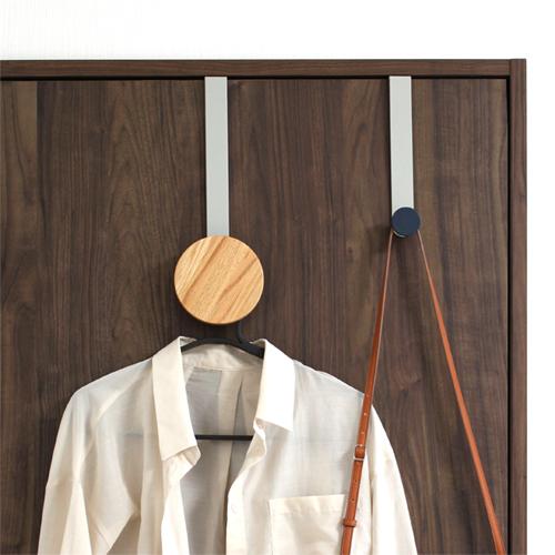 ドアフック ハンガー L オーク 木製 ドアハンガー フック ドア収納 丸 収納 服 DESIGN BITE |  | 02