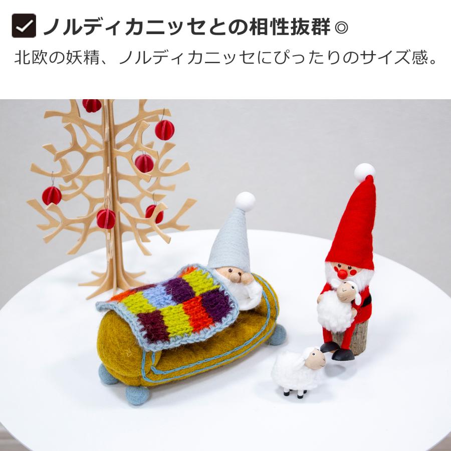 GW限定ポイント10倍／ ミニチュア ブランケット付ベッド 家具 フェルト