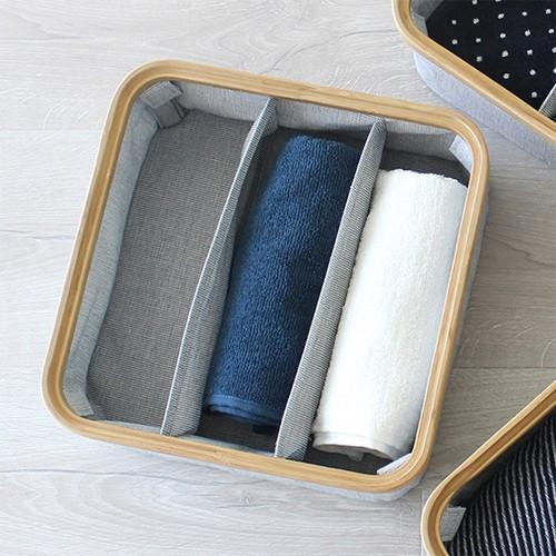 [正規代理店] GUDEE グディ 収納ボックス 折りたたみ フタ付き 布 3分割 gudeelife KIM Storage box with lid 3section｜favoritestyle｜02