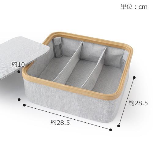 [正規代理店] GUDEE グディ 収納ボックス 折りたたみ フタ付き 布 3分割 gudeelife KIM Storage box with lid 3section｜favoritestyle｜06