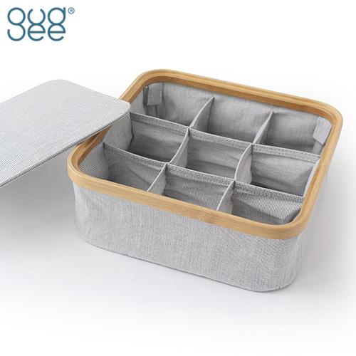 ＼2/15はポイント10倍／ [正規代理店] Gudee グディ 収納ボックス 折りたたみ フタ付 布 9分割 収納 Gudeelife KIM Storage box with lid 9section | GUDEE