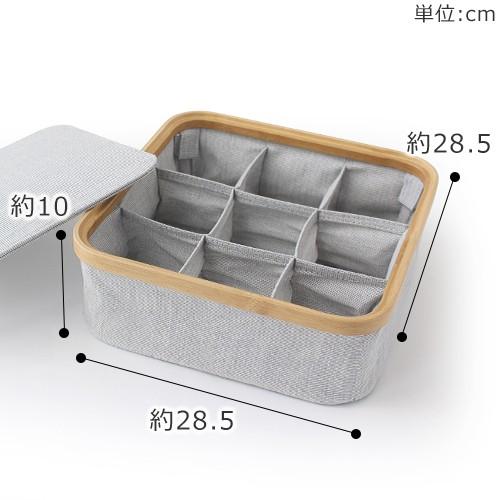 ＼2/15はポイント10倍／ [正規代理店] Gudee グディ 収納ボックス 折りたたみ フタ付 布 9分割 収納 Gudeelife KIM Storage box with lid 9section | GUDEE | 05
