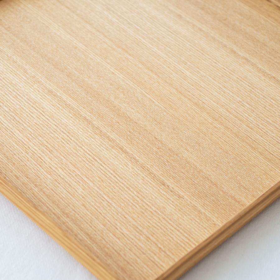 1/10-12はポイント10倍／ 松屋漆器店 白木塗タモ 6.5角盆 正角 約19.7