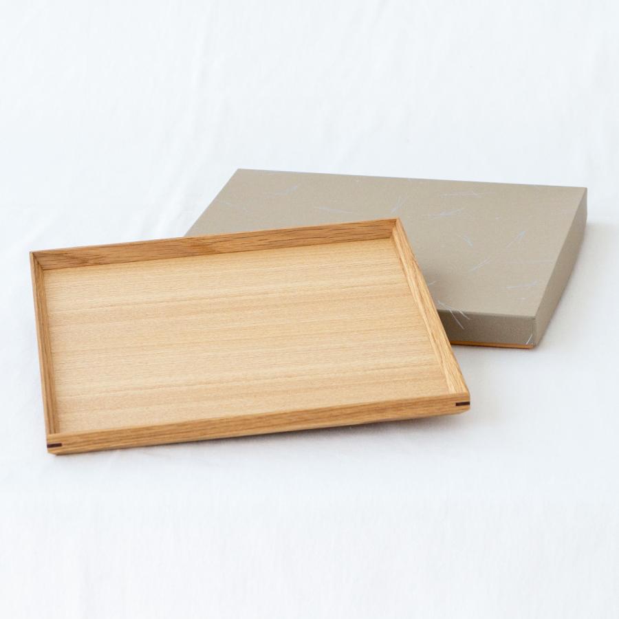 2/11はポイント10倍／ 松屋漆器店 白木塗タモ 6.5角盆 正角 約19.7