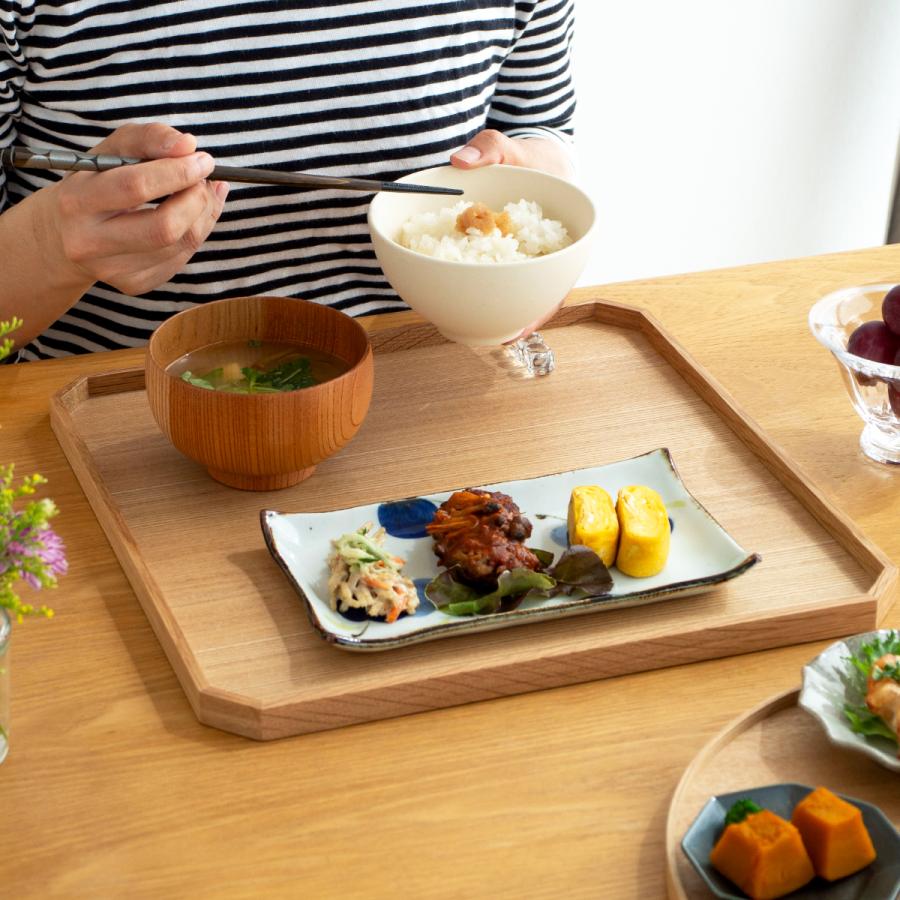 松屋漆器店 白木塗タモ 11.0 隅切盆 約33.4×33.4 ナチュラル 松屋漆器店 白木塗タモ 11.0 隅切盆 約33.4×33.4 ナチュラル