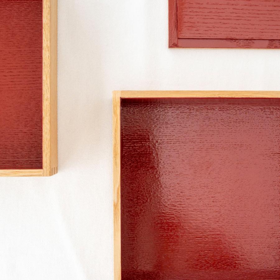 2/22はポイント10倍／ 松屋漆器店 重箱 白木塗タモ6.0 二段 6寸 内朱