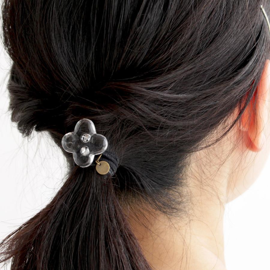 【新品・未使用】コレットマルーフ　ヘアゴム　スクエアガラス　ヘアアクセサリー コレットマルーフ、廃棄ガラス製品をアップサイクルしたヘアゴム