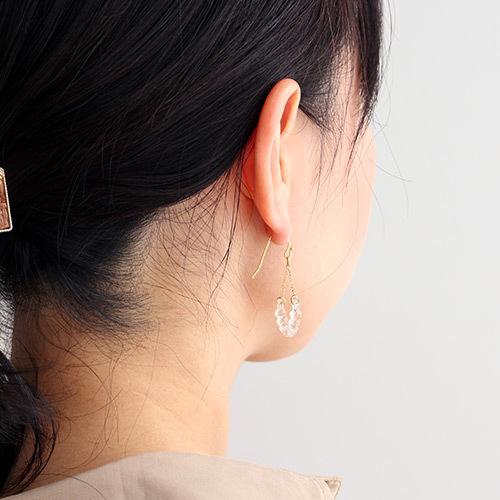 ＼6/5-7はポイント10倍／ ハリオ ピアス アール Water Drops 雫 ガラス製 HARIO Lampwork Factory 手作り 日本製の画像