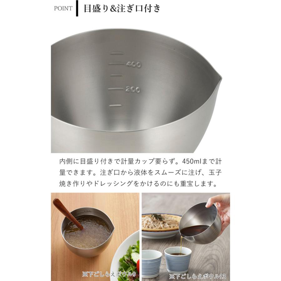 家事問屋 下ごしらえボウル 下ごしらえザルセット 13 ステンレス 13cm