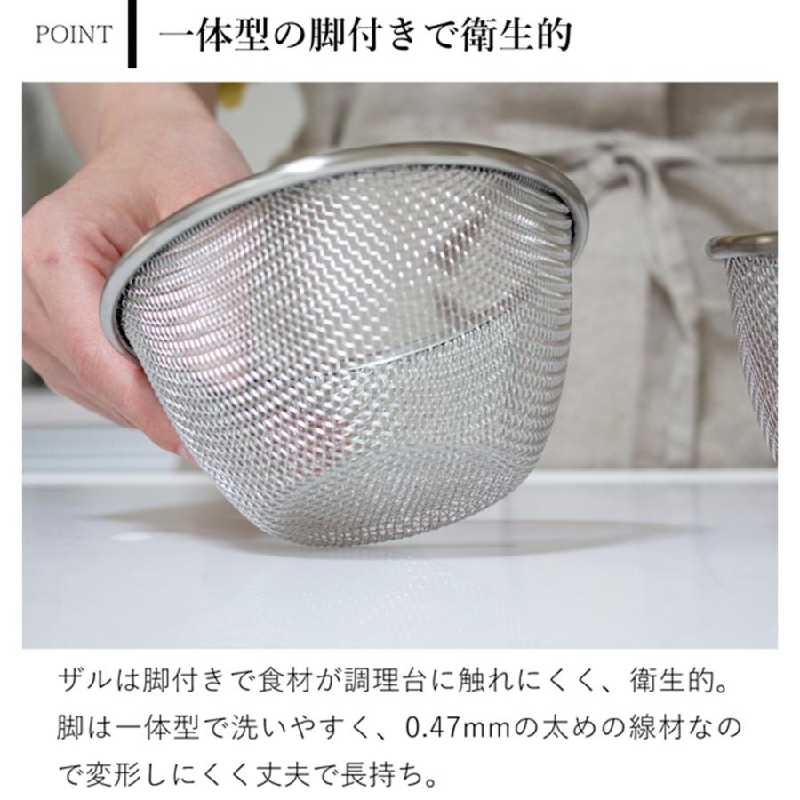 家事問屋 下ごしらえボウル 下ごしらえザルセット 13 ステンレス 13cm