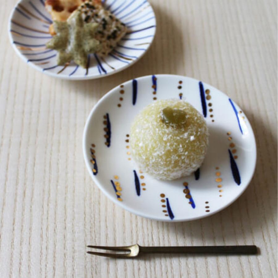 POTPURRI ポトペリー 金群青 Small plate 豆皿 2枚 セット ペア 小皿