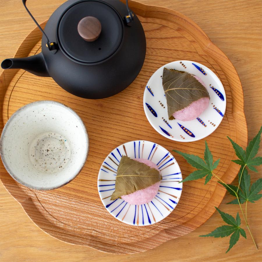 POTPURRI ポトペリー 金群青 Small plate 豆皿 2枚 セット ペア