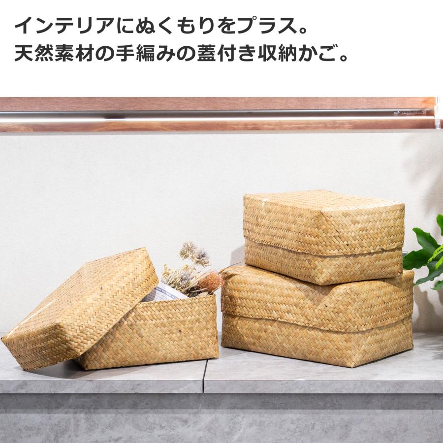 2/5はポイント10倍／ 蓋付き 収納かご M 幅36cm 長方形 ふた付き四角