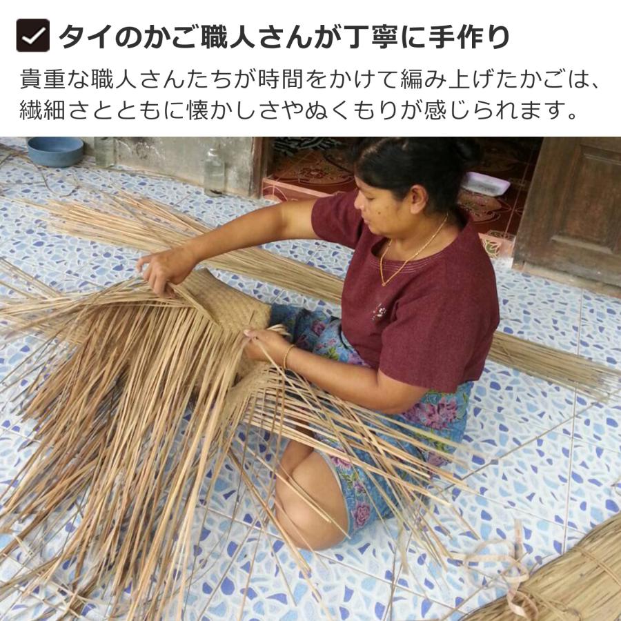 蓋付き 収納かご L 長方形 幅30cm バスケット 深型 サイアム カチュー