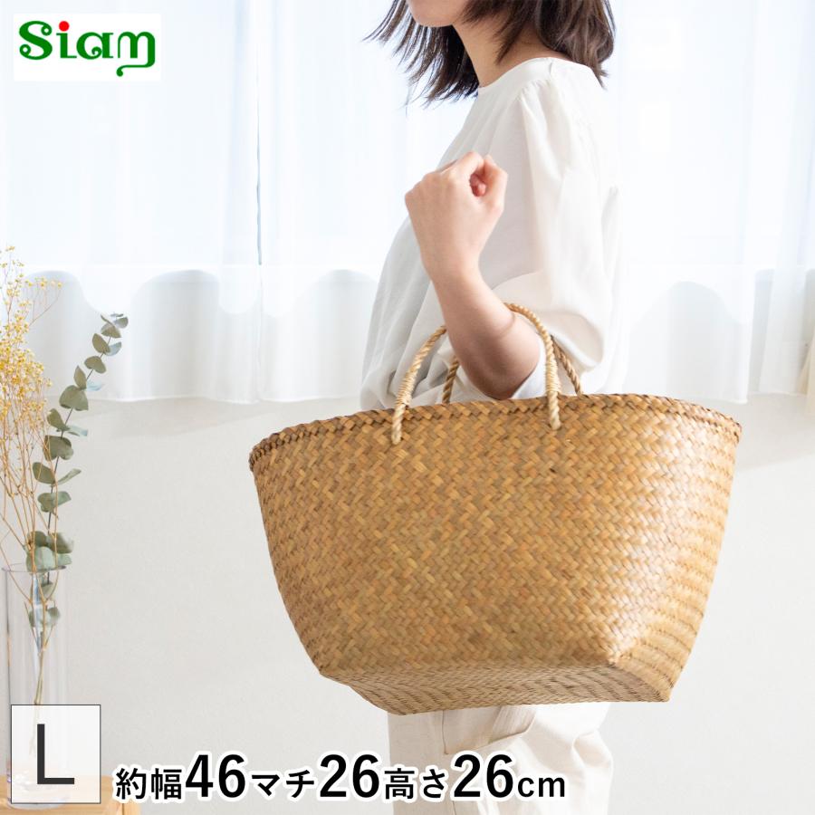 2/22はポイント10倍／ かごバッグ L 正方形 サイアム カチュー 手編み