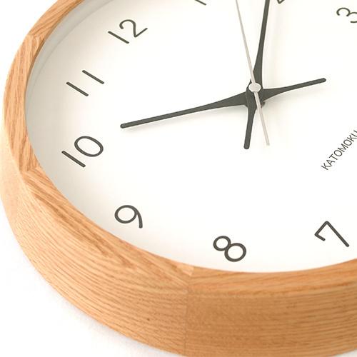 加藤木工 カトモク KATOMOKU muku round wall clock 13 オーク