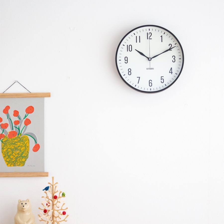 加藤木工 カトモク 掛け時計 KATOMOKU plywood wall clock 19 ブラック