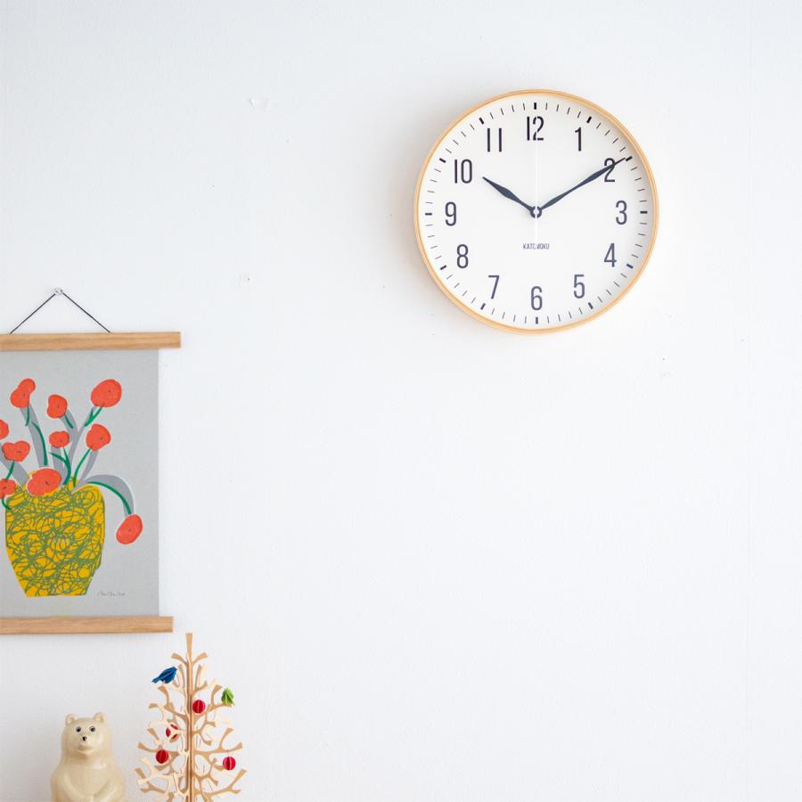 KATOMOKU カトモク　電波時計　 壁掛け時計 加藤木工 カトモク 掛け時計 KATOMOKU plywood wall clock 19