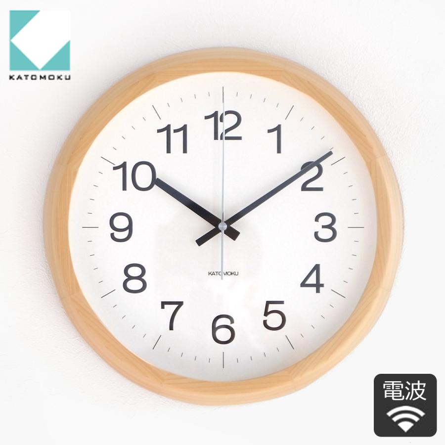 加藤木工 カトモク KATOMOKU Muku clock 16 Lサイズ ヒノキ 電波時計 壁掛け スイープムーブメント KM-113HIRC
