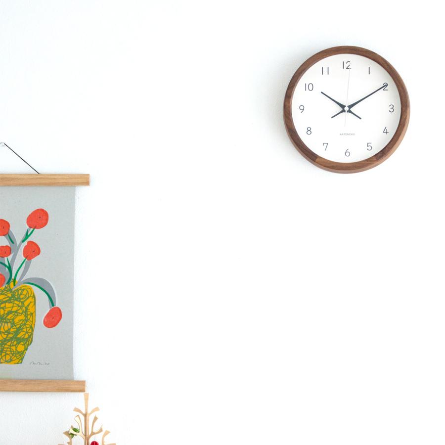 加藤木工 掛け時計 電波 muku round wall clock 19