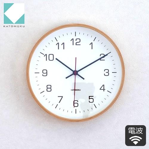 加藤木工 カトモク 掛け時計 KATOMOKU plywood wall clock 4 ナチュラル 掛時計 木製 電波時計 スイープムーブメント 日本製 KM-44NRC